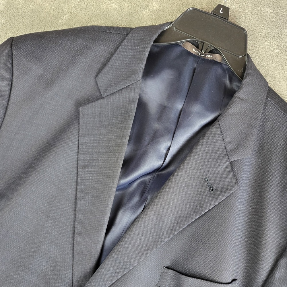 Vintage Joseph Abboud Loro Piana Blazer 48R Men Navy Blue Super 130s Wool Modern